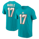 Nike Jaylen Waddle Miami Dolphins Player Name & Number T-Shirt Aqua