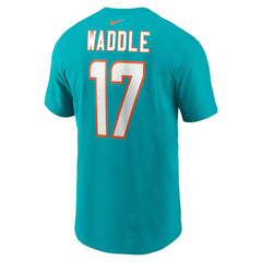 Nike Jaylen Waddle Miami Dolphins Player Name & Number T-Shirt Aqua