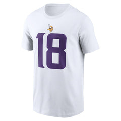 Nike Justin Jefferson Minnesota Vikings Player Name & Number T-Shirt White