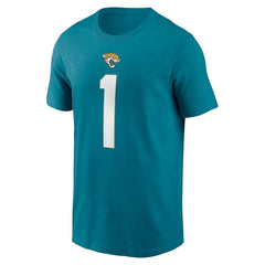 Nike Travis Etienne Jacksonville Jaguars Player Name & Number T-Shirt Teal