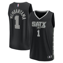 Victor Wembanyama San Antonio Spurs Youth Fast Break Player Jersey Statement Edition Black | Fanatics for sale