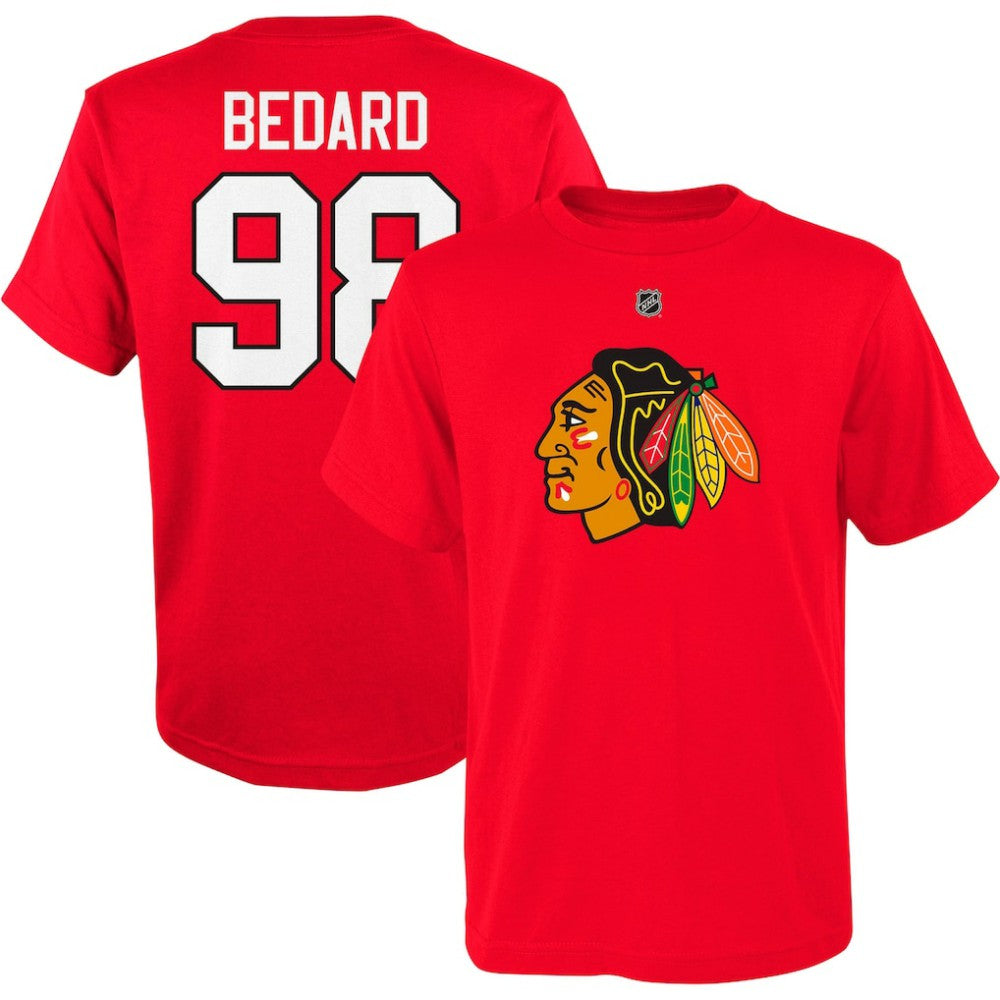 Connor Bedard Chicago Blackhawks Youth Player Name & Number T-Shirt - Red - NHL 200374185