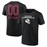 Arizona Cardinals Personalized Name & Number Team Wordmark T-Shirt Black