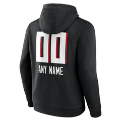 Atlanta Falcons Personalized Name & Number Team Wordmark Pullover Hoodie Black