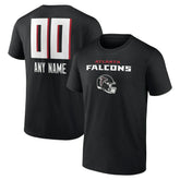 Atlanta Falcons Personalized Name & Number Team Wordmark T-Shirt Black