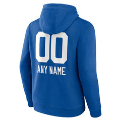 Indianapolis Colts Personalized Name & Number Team Wordmark Pullover Hoodie Royal