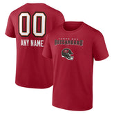 Tampa Bay Buccaneers Personalized Name & Number Team Wordmark T-Shirt Red