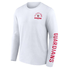 Cleveland Guardians Fanatics Press Box Long Sleeve T-Shirt - White - Fanatics Online