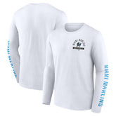 Miami Marlins Fanatics Press Box Long Sleeve T-Shirt - White - Fanatics Online