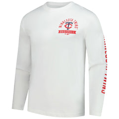 Minnesota Twins Fanatics Press Box Long Sleeve T-Shirt - White - Fanatics on Sale
