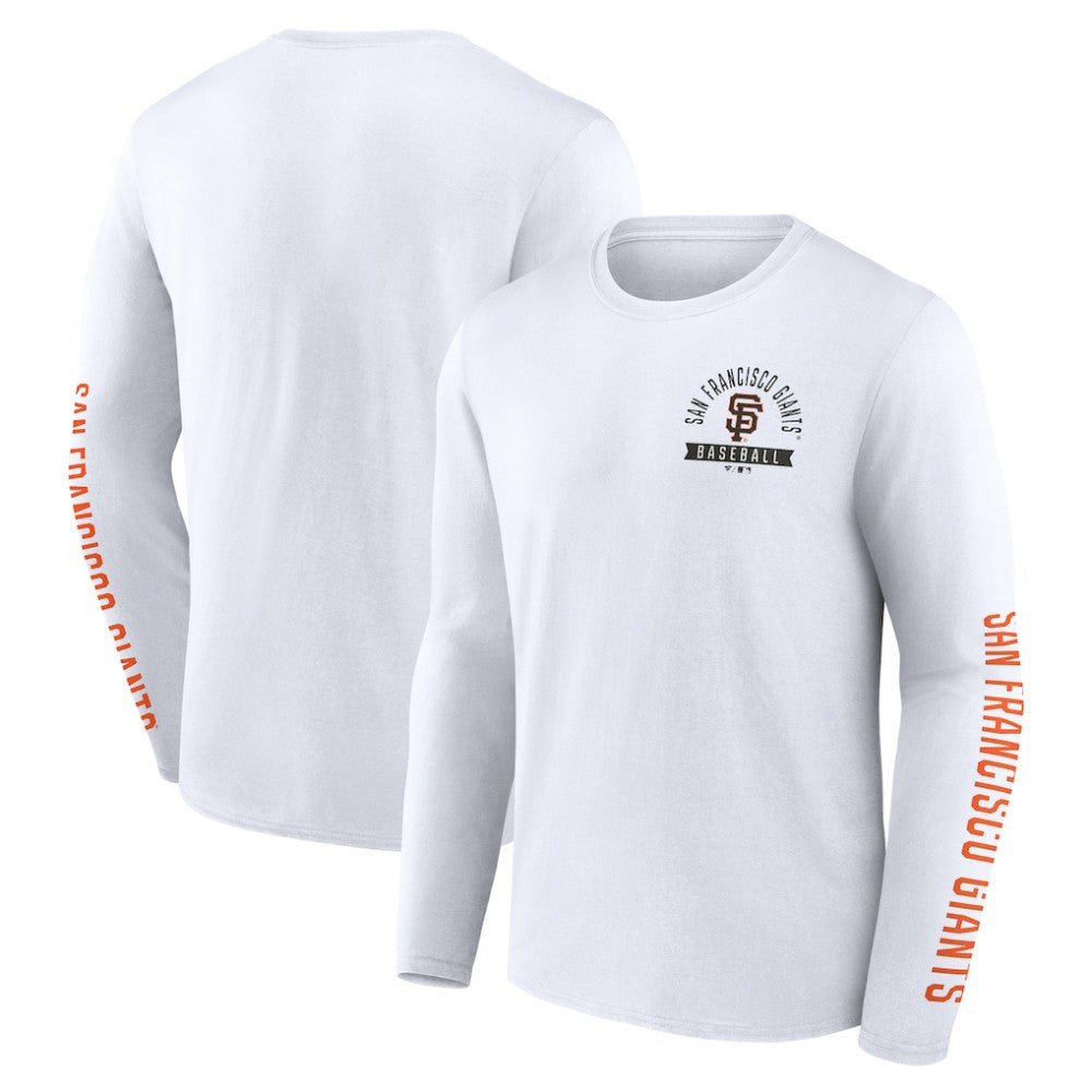 San Francisco Giants Fanatics Press Box Long Sleeve T-Shirt - White - Fanatics Lifestyle