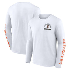 San Francisco Giants Fanatics Press Box Long Sleeve T-Shirt - White - Fanatics Lifestyle