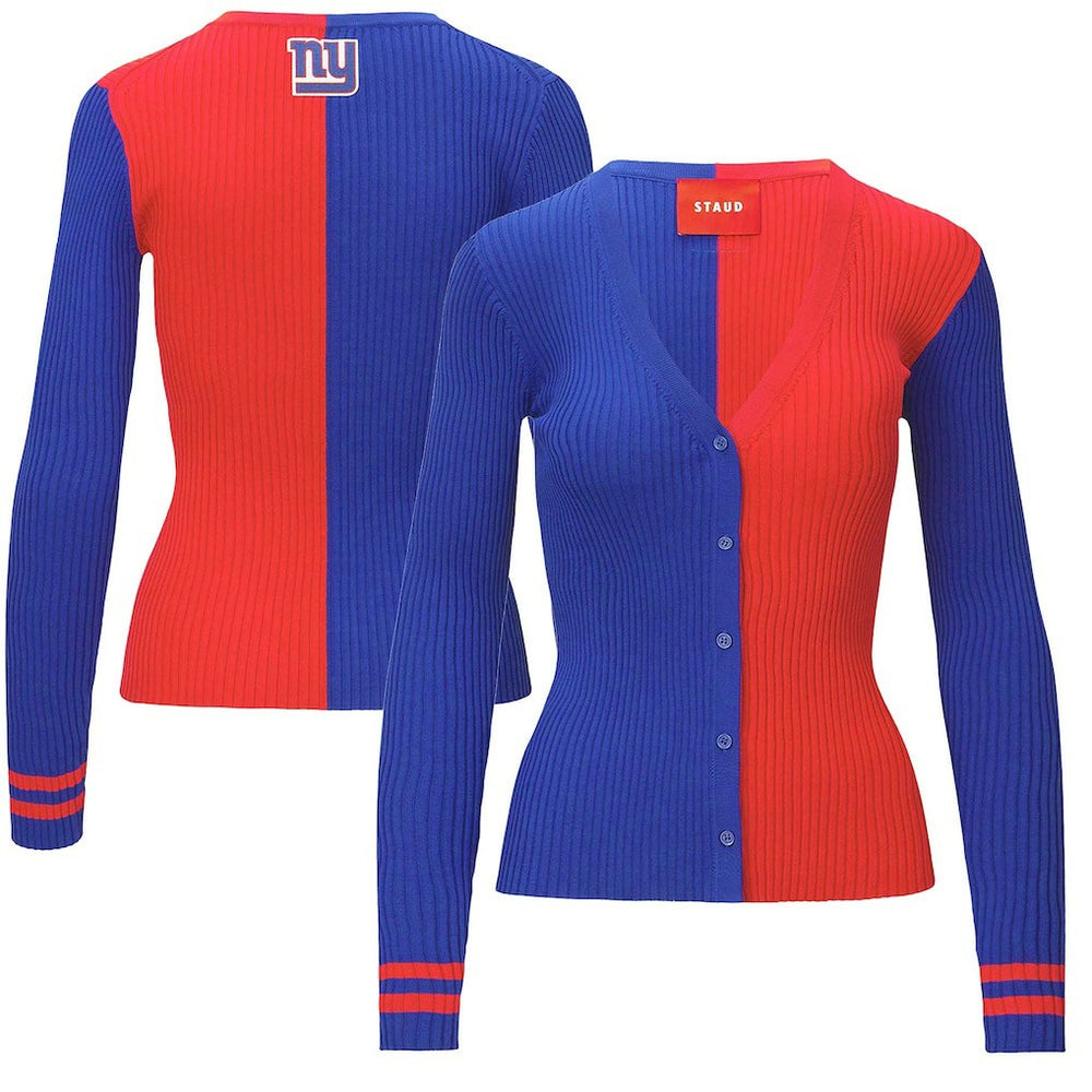 New York Giants STAUD Women's Cargo Sweater Royal/Red