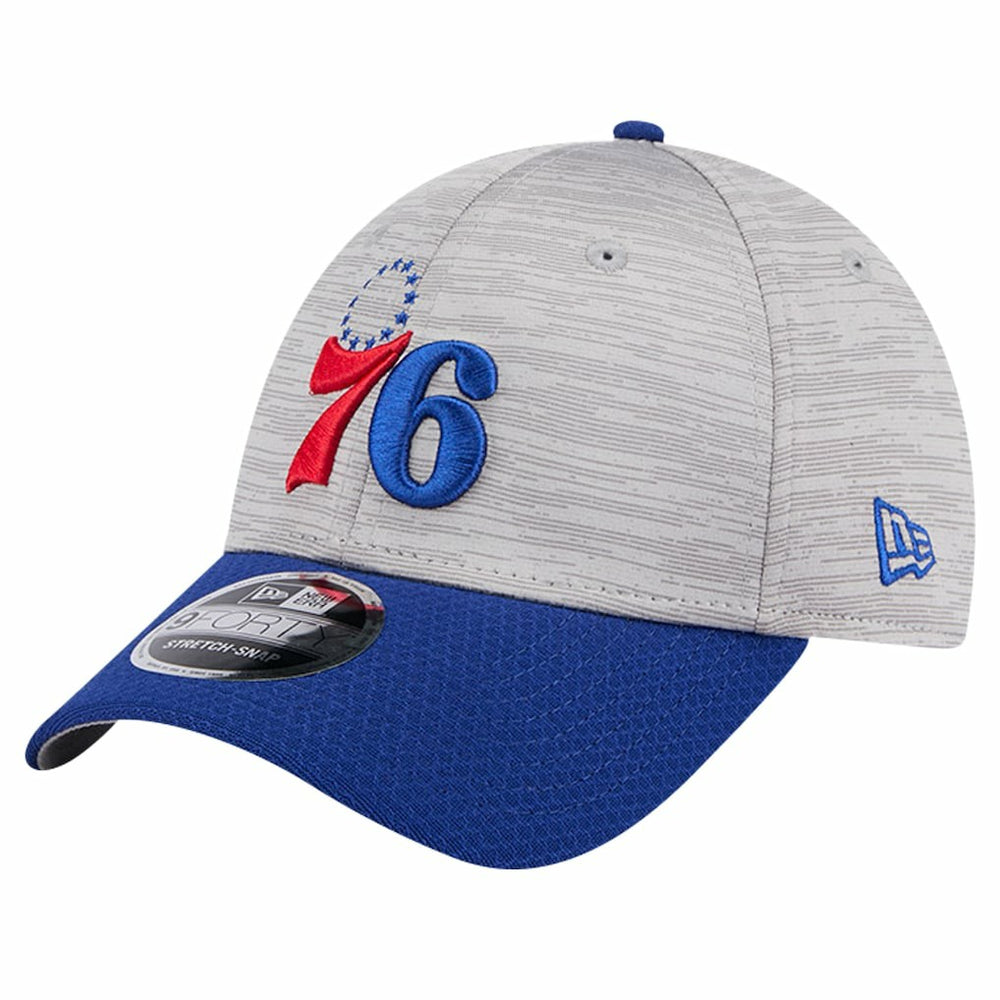 Philadelphia 76ers Active Digi-Tech Two-Tone 9FORTY Adjustable Hat Heather Gray/Royal | New Era discount