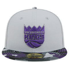 Sacramento Kings Active Color Camo Visor 59FIFTY Fitted Hat Gray | New Era for sale