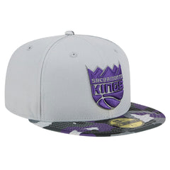 Sacramento Kings Active Color Camo Visor 59FIFTY Fitted Hat Gray | New Era for sale