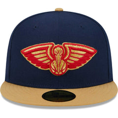 New Orleans Pelicans Gameday Gold Pop Stars 59FIFTY Fitted Hat Navy/Gold | New Era Lifestyle
