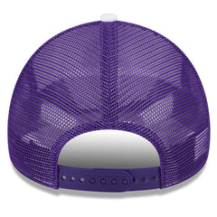 Los Angeles Lakers Court Sport Foam A-Frame 9FORTY Adjustable Trucker Hat White/Purple | New Era online