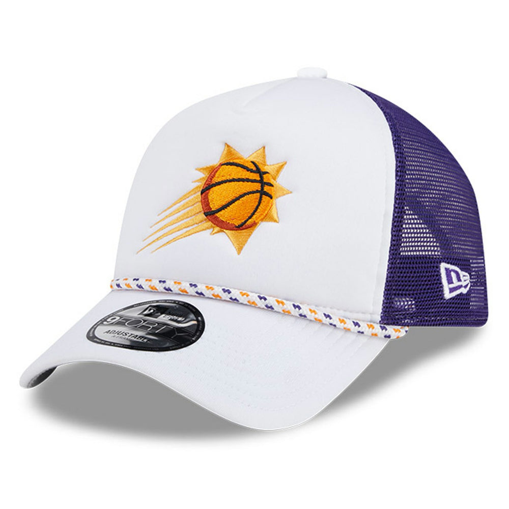 Phoenix Suns Court Sport Foam A-Frame 9FORTY Adjustable Trucker Hat White/Purple | New Era Lifestyle