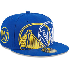 Golden State Warriors Game Day Hollow Logo Mashup 59FIFTY Fitted Hat for sale Royal | New Era Lifestyle