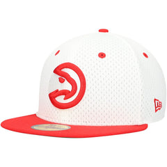 Atlanta Hawks Throwback 2Tone 59FIFTY Fitted Hat White/Red | New Era