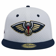 New Orleans Pelicans Throwback 2Tone 59FIFTY Fitted Hat White/Navy | New Era for sale