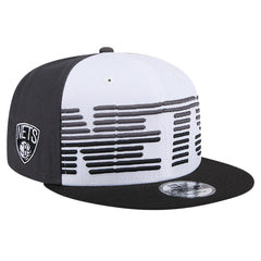 Brooklyn Nets Throwback Gradient Tech Font 9FIFTY Snapback Hat White/Black | New Era discount