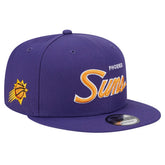 Phoenix Suns Script Side Patch 9FIFTY Snapback Hat Purple | New Era US