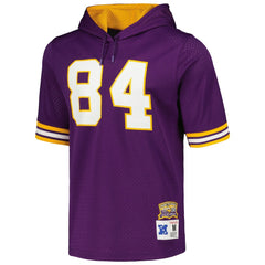 Mitchell & Ness Randy Moss Minnesota Vikings Retired Player Name & Number Mesh Hoodie T-Shirt Purple