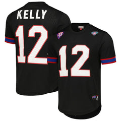 Mitchell & Ness Jim Kelly Buffalo Bills Retired Player Name & Number Mesh Top Black