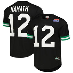 Mitchell & Ness Joe Namath New York Jets Retired Player Name & Number Mesh Top Black