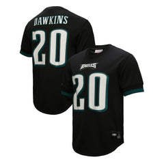Mitchell & Ness Brian Dawkins Philadelphia Eagles Retired Player Name & Number Mesh Top Black