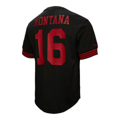 Mitchell & Ness Joe Montana San Francisco 49ers Retired Player Name & Number Mesh Top Black
