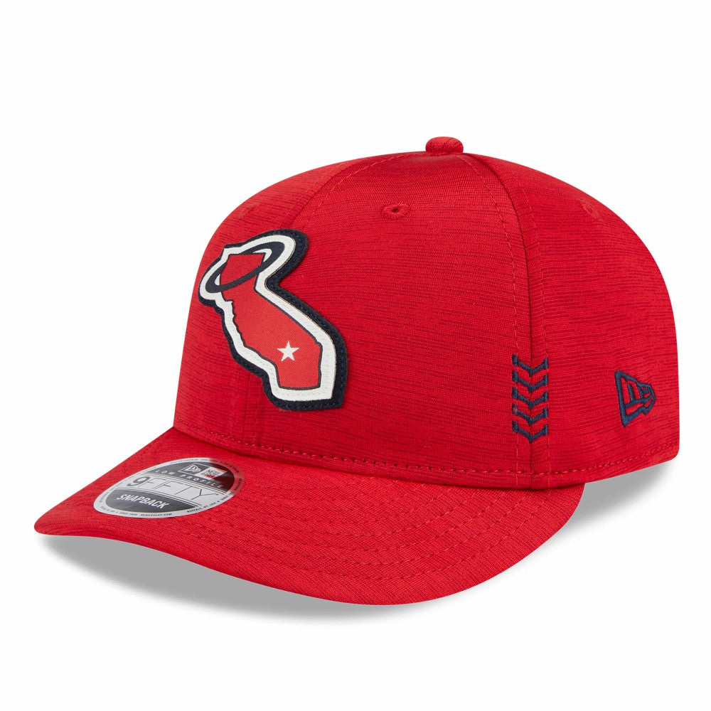 Los Angeles Angels New Era 2024 Clubhouse Low Profile 9FIFTY Snapback Hat - Red - New Era Online