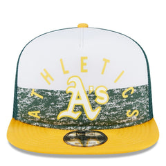 Athletics New Era Team Foam Front A-Frame Trucker 9FIFTY Snapback Hat - White/Gold - New Era Sale