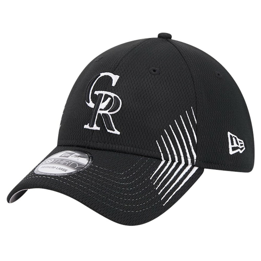Colorado Rockies New Era Active Dash Mark 39THIRTY Flex Hat - Black - New Era Lifestyle