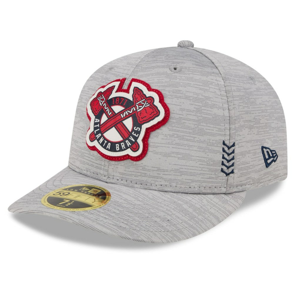 Atlanta Braves New Era 2024 Clubhouse Low Profile 59FIFTY Fitted Hat - Gray - New Era Online