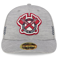 Atlanta Braves New Era 2024 Clubhouse Low Profile 59FIFTY Fitted Hat - Gray - New Era Online