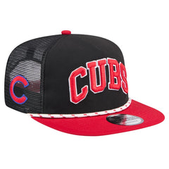 Chicago Cubs New Era Throwback Meshback Golfer Hat - Black - New Era on Sale