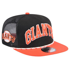 San Francisco Giants New Era Throwback Meshback Golfer Hat - Black - New Era Sale