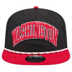Washington Nationals New Era Throwback Meshback Golfer Hat - Black - New Era Sale