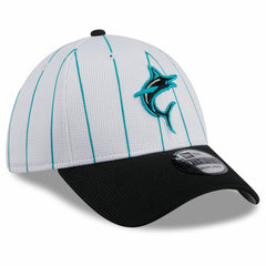 Miami Marlins New Era 2025 Batting Practice 39THIRTY Flex Hat - White - New Era Lifestyle