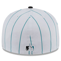 Miami Marlins New Era 2025 Batting Practice 59FIFTY Fitted Hat - White - New Era on Sale