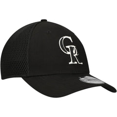 Colorado Rockies New Era Neo 39THIRTY Flex Hat - Black/White - New Era on Sale