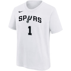 Victor Wembanyama San Antonio Spurs Youth Name & Number Association T-Shirt White | Nike Near Me