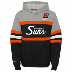 Phoenix Suns Youth Hardwood Classics Head Coach Pullover Hoodie Black/Heather Gray | Mitchell & Ness outlet