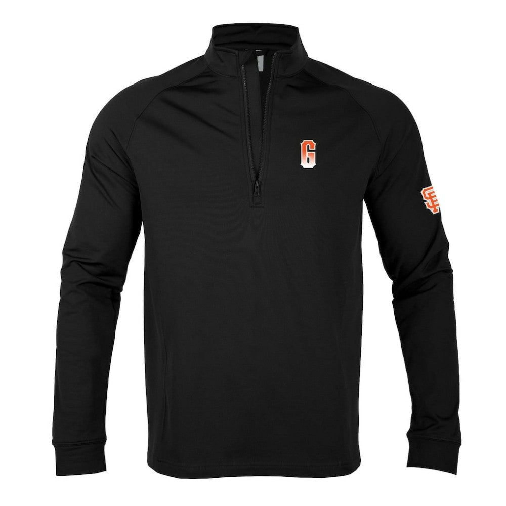 San Francisco Giants Levelwear City Connect Calibre Insignia Core Quarter-Zip Pullover Top - Black - MLB Sale