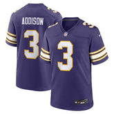Nike Jordan Addison Minnesota Vikings Alternate Game Jersey Purple