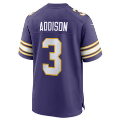 Nike Jordan Addison Minnesota Vikings Alternate Game Jersey Purple