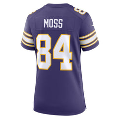 Nike Randy Moss Minnesota Vikings Women's Classic Retired Player Game Jersey Purple